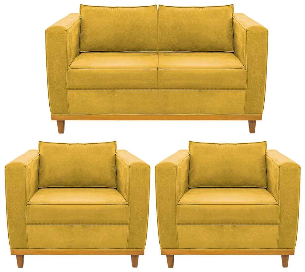 Kit Sofá 2 Lugares e 2 Poltronas Europa Corano ADJ Decor