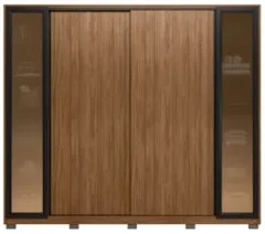 Guarda Roupa Casal 267cm Loreto Flex D02 Nogueira/Nude - Mpozenato