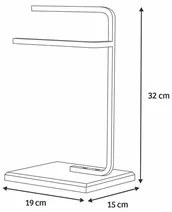 Porta Toalha de Rosto Para Pia Glam Base de Madeira D09 Preto - Mpozen