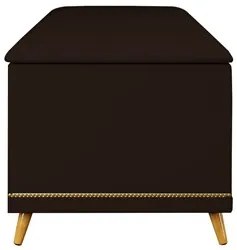 Calçadeira Baú Casal 140cm com Tachas Imperial J02 Sintético Marrom Es