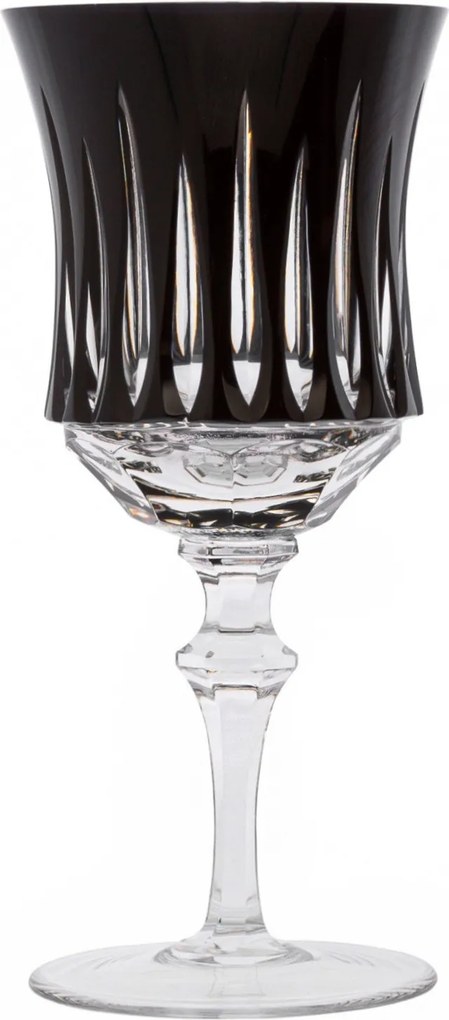 Taça de Cristal Lapidado P/ Vinho Tinto 345ml - Preto Preto