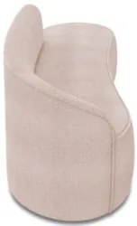 Sofá 3 Lugares Para Sala 180cm Orgânico Wendi Boucle Rose I01  - Mpoze
