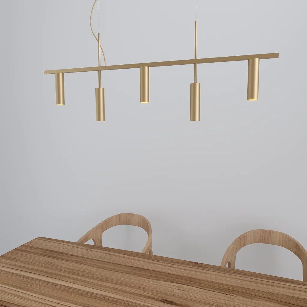 Pendente Retângular 101X3,8X44,5Cm Tubo Desalinhado Alumínio 5Xmr11 -... (CHAMPANHE)