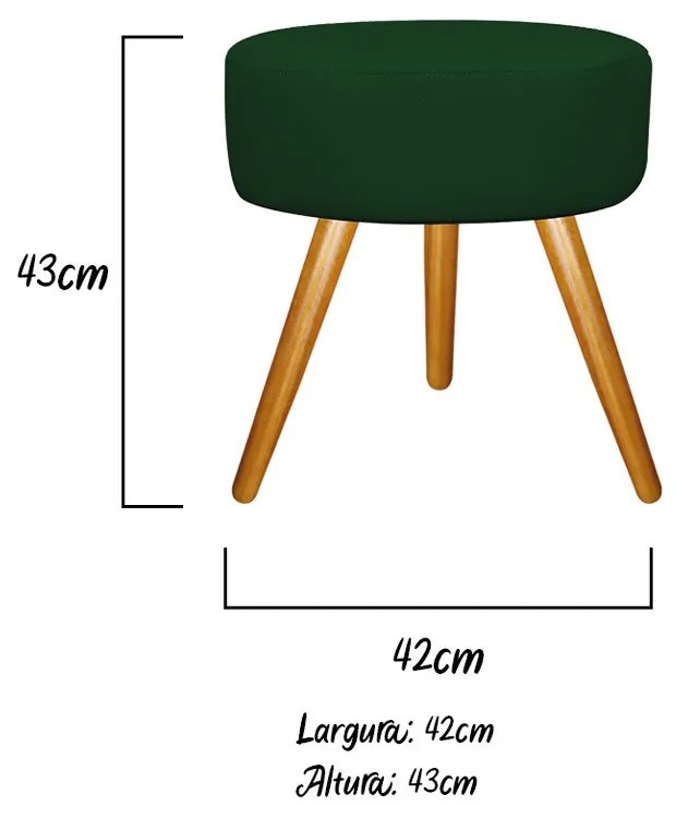 Kit 02 Puffs Sofia Palito Mel Suede Verde - ADJ Decor