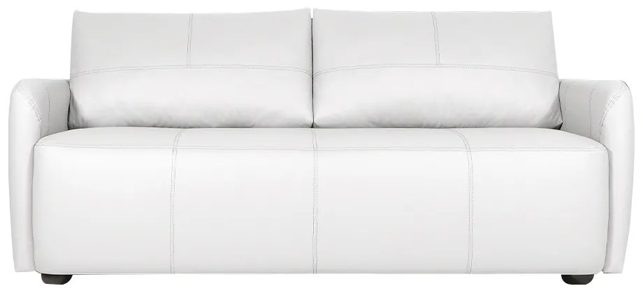 Sofá Decorativo Sala de Estar Lily 3 Lugares 220cm Couro Branco G34 - Gran Belo
