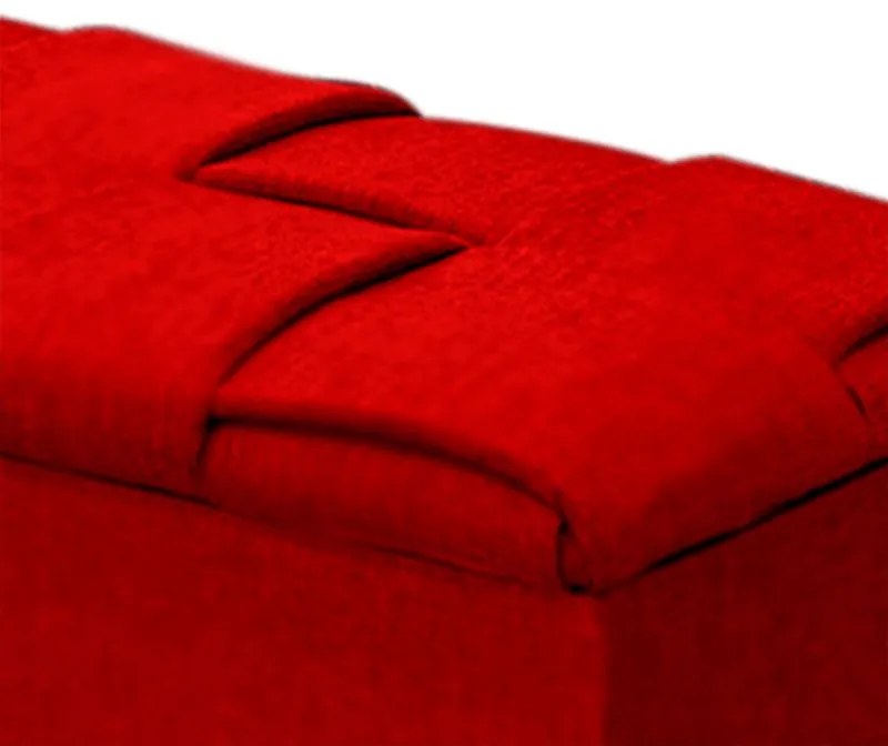Calçadeira Baú Casal Queen 160cm Ravena Veludo Vermelho - Simbal - Vermelho