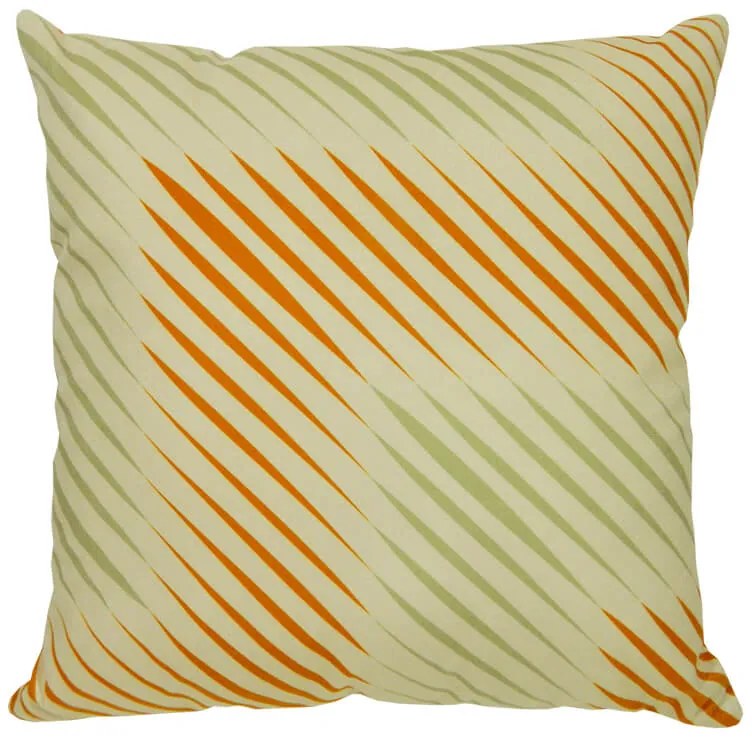 Capa de Almofada Olimpya em Suede Tons Verde Fendi - Listras - 60x60cm