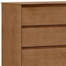 Cômoda Para Quarto 125cm 6 Gavetas Pé Madeira Solvi Freijó F07 - Mpoze