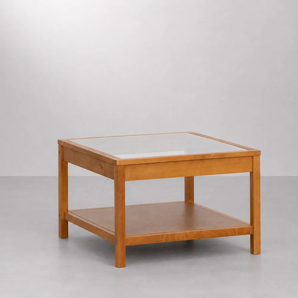 Mesa de Centro Zia Cognac e Canela - 60cmx60cm