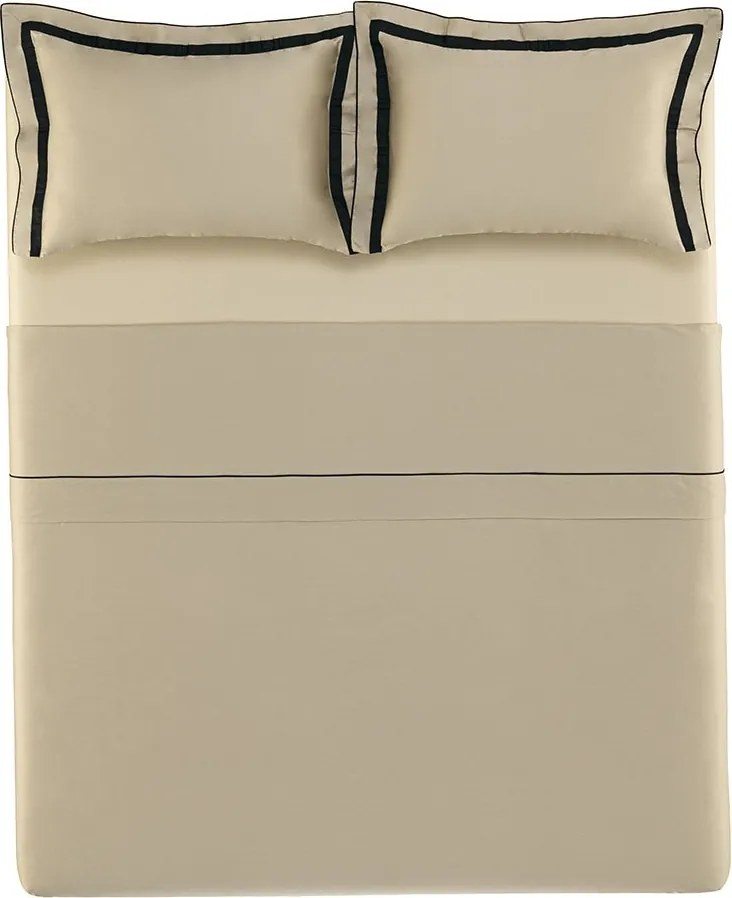 Jogo de Cama Karsten 300 Fios Lara - Fendi e Preto  King