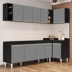 Armário de Cozinha Modulado de Canto Esquerdo 5 Peças CP53 Balcão com