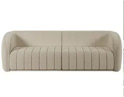Sofá Living Decorativo 4 Lugares 332cm Meris M22 Boucle Bege - Mpozena