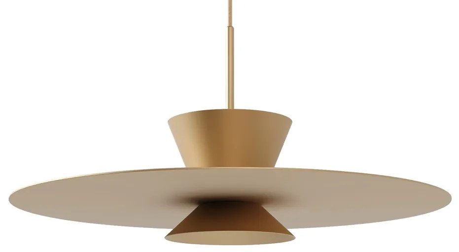 Pendente Tule Ø50X25Cm 1Xmr16 - Usina 25120/50 (CP-M - Champanhe Metálico, Igual a Cor 1)