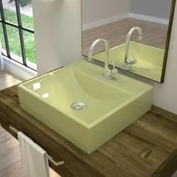 Cuba Pia De Apoio Para Banheiro Quadrada Ravena Q39 Verde Acqua C08 -