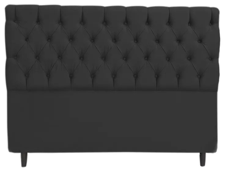Cabeceira com Calçadeira Baú Solteiro 100cm Nicole Suede Preto - Sheep Estofados - Preto