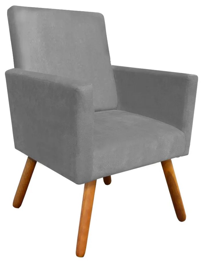 KIT 04 POLTRONAS NINA SUEDE GRAFITE PES
