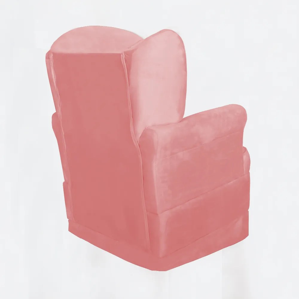 Poltrona Ana de Amamentação com Balanço Suede Rose