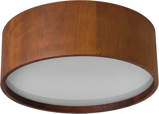 Plafon De Sobrepor Madeira Imbuia Ø35cm Cilíndrico