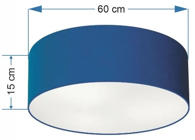Plafon Cilíndrico Vivare Md-3006 Cúpula em Tecido 60x15cm - Bivolt