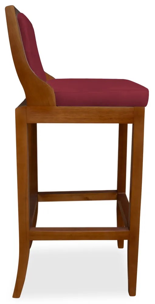 Kit 2 Banquetas Decorativa Josi Veludo Bordo