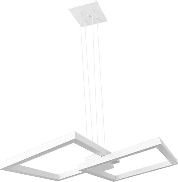Pendente Led Aluminio 67,2W 3000K Fit25 Square - BRANCO