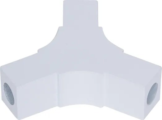 Juncao Y Perfil Sobrepor Aluminio Branco Sem Iluminacao Fit15