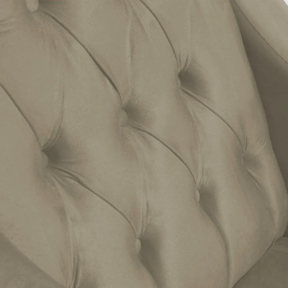 Poltrona Classic Suede Nude Pés Palito Sala, Quarto, Decoração