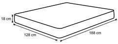 Colchão Casal Sleep Max Espuma D45 128x188x18cm Branco/Azul - Castor