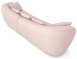 Sofá 2 Lugares 212cm Orgânico Pé Madeira Yume Veludo Rose Z55 - Mpozen