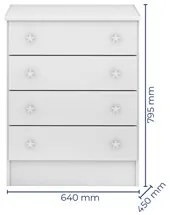 Quarto de Bebê Cômoda 777 e Berço Mini Cama 1344 Certificado pelo Inme