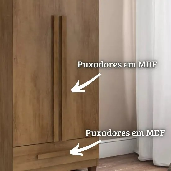 Roupeiro Dubai 2 Portas Cinamomo – RV Móveis