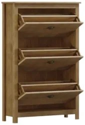 Sapateira de Madeira 80cm 3 Portas Lázio Freijó F07 - Mpozenat