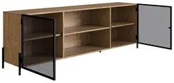 Rack Para TV Até 70 Pol. 2 Portas Pés Metálicos York Vermont/Preto - A