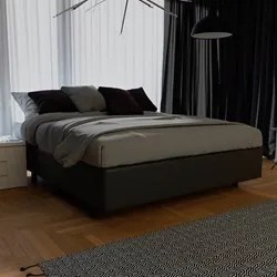 Base Box para Cama Viúva 128x188cm Liz S05 Sintético Cinza - Mpozenato