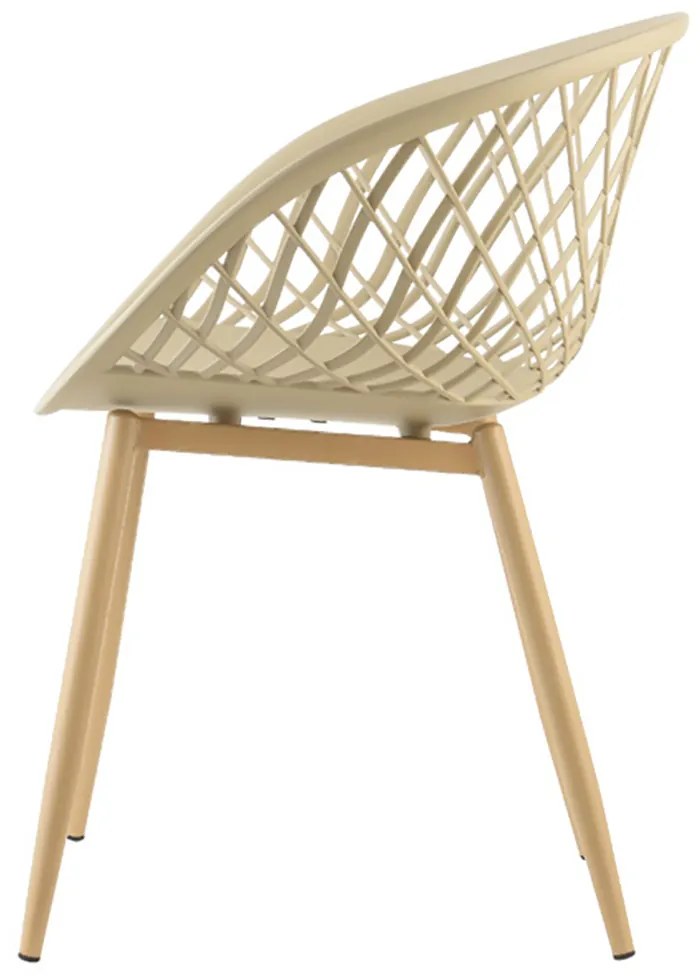 Cadeira em Tressê Clarice Polipropileno Nude R02 - D'Rossi
