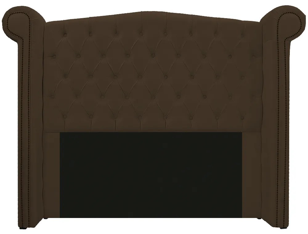 Kit Cabeceira e Calçadeira Veneza 140 cm Casal Suede Marrom - ADJ Decor