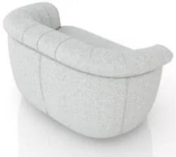 Sofá 2 Lugares 150cm Namoradeira Lykan Linho Cinza Z32 - Mpozenato