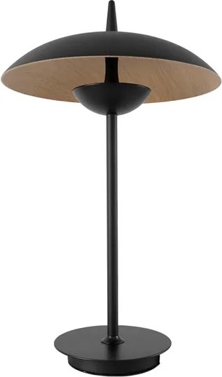 Luminária De Mesa Led Metal Preto Freijó 12w 3000k Shimeji