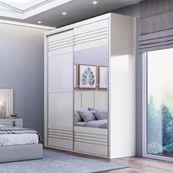 Guarda Roupa Solteiro com Espelho 179cm 2 Portas 100% MDF TW601E Off W