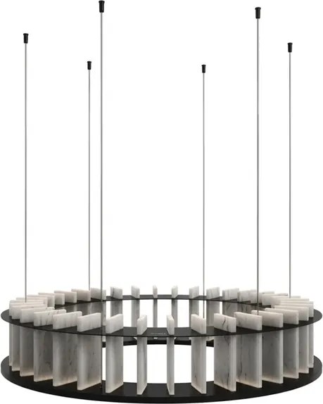 Pendente Led Selenita E Metal Preto 20W 3000K Halo