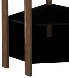 Estante de Canto Closet Multiuso 5 Prateleiras AZ1020 Nogal/Preto - Te