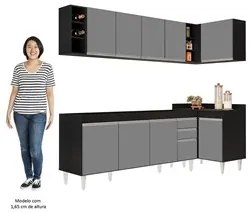 Armário de Cozinha Modulado de Canto Esquerdo 5 Peças CP53 Balcão com