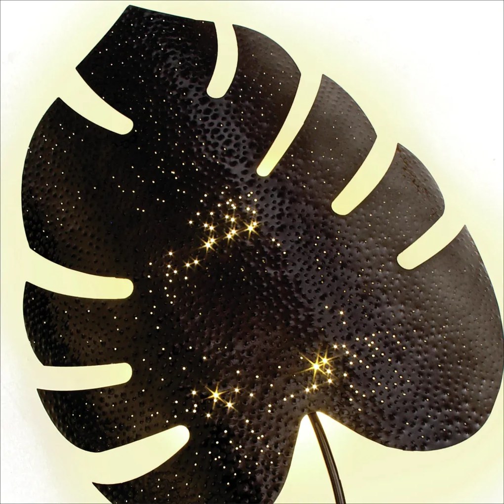 Arandela Flowers 88X48X10Cm Metal Alumínio 04Xg9 - Old Artisan Ar-5858 (LISO, CAFÉ)