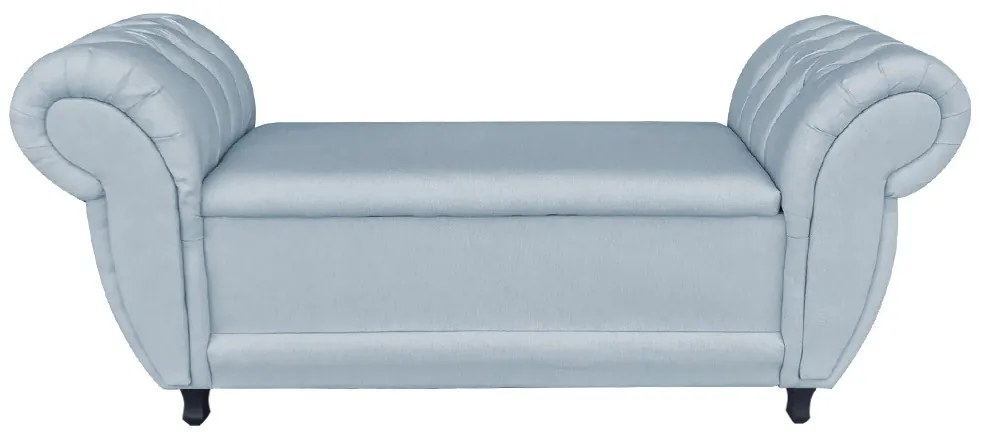 Recamier Baú Grécia 1,40 m Linho D'Rossi - A05 Cinza