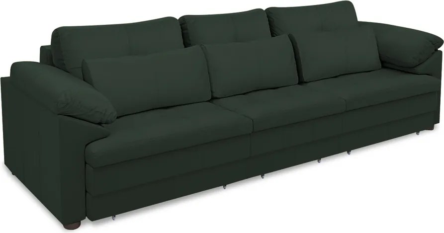 Sofá Retrátil Manual Sala de Estar Nolan Bipartido 297cm Conforto Premium em Couro Verde G58 - Gran Belo