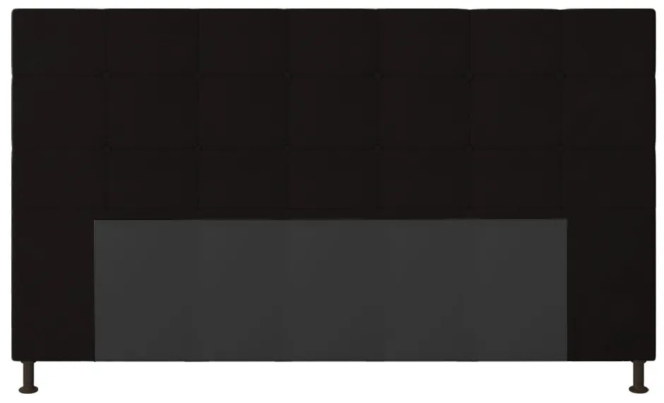 Cabeceira Stambul Para Cama Box King 195 cm Suede - D'Rossi - Preto