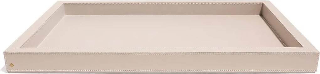 Bandeja Decorativa Agata Sottile Casa em Couro PU Gelo - G G