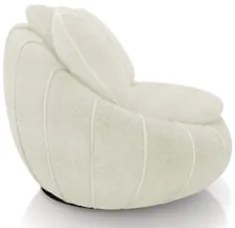Poltrona Decorativa Redonda Giratória com Almofadas Saphire Z32 Boucle