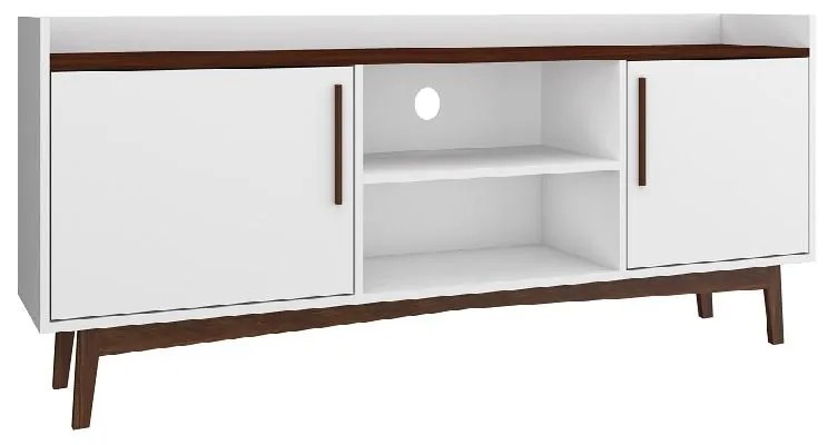 Rack Home Para Tv Até 50" 1 Prateleira 2 Portas Branco