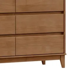 Cômoda Para Quarto 125cm 6 Gavetas Pé Madeira Solvi Freijó F07 - Mpoze